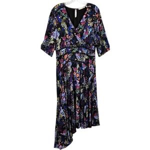 Soft Surroundings Florencia Dress Sz 12 Floral Boho Whimsigoth Dark Fairy Boho